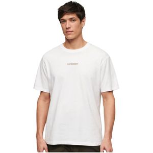 Superdry, Tops, Heren, Wit, XL, Stijlvol T-shirt voor mannen