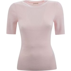 P.a.r.o.s.h., Roze Sweaters met Stretch Design Roze, Dames, Maat:M