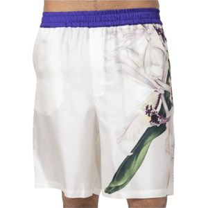 Pierre-Louis Mascia, Korte broeken, Heren, Veelkleurig, S, Bloemen zijden Bermuda shorts