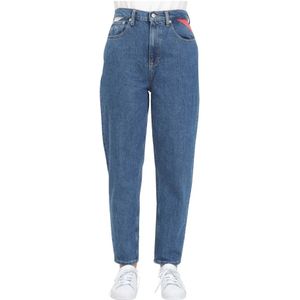 Tommy Jeans, Jeans, Dames, Blauw, W27, Denim, Blauwe Mom Fit Jeans