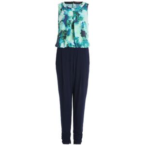 vera mont, Jumpsuits & Playsuits, Dames, Blauw, S, Mouwloze Jumpsuit met Cut-Outs