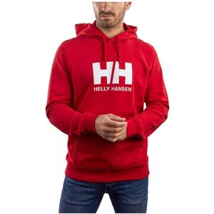 Helly Hansen, Sweatshirts & Hoodies, Heren, Rood, XL, Katoen, Hoodie met logo