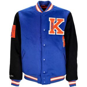Mitchell & Ness, NBA Team Legacy Varsity Jacket Blauw, Heren, Maat:M