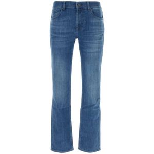 7 For All Mankind, Stretch denim jeans Blauw, Heren, Maat:W33