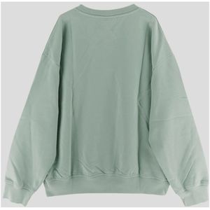 Ganni, Sweatshirts & Hoodies, Dames, Groen, 2Xs/Xs, Katoen, Katoenen Dames Sweatshirt