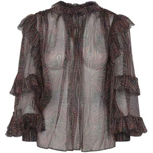 Etro, Blouses & Shirts, Dames, Bruin, S, Stijlvolle Top