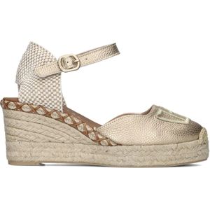 Hispanitas, Schoenen, Dames, Geel, 36 EU, Leer, Gouden leren espadrilles met gesp