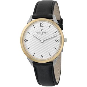Pierre Cardin, Accessoires, Heren, Grijs, ONE Size, Klassiek Zilveren Heren Quartz Horloge
