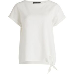 Betty Barclay, Tops, Dames, Wit, XL, Casual Shirt met Strikdetail en Halve Mouwen