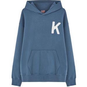 Kenzo, Sweatshirts & Hoodies, Heren, Blauw, M, Blauwe Geborduurde Trui