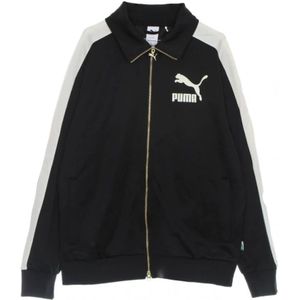 Puma, Sweatshirts & Hoodies, Heren, Zwart, M, Zwarte T7 Nooit Gedragen Track Jas