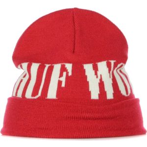 Huf, Accessoires, Heren, Rood, ONE Size, Rode Beanie Muts voor Mannen