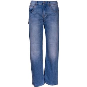 Mauro Grifoni, Jeans, Dames, Blauw, W28, Katoen, Klassieke Straight Jeans