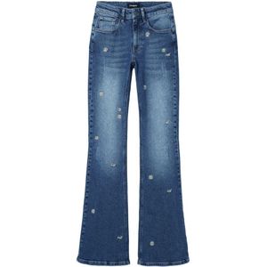 Desigual, Flared Jeans Blauw, Dames, Maat:XL