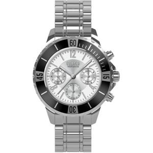 Versus Versace, Accessoires, Heren, Grijs, ONE Size, Tokyo Chrono Chronograaf Zilver Horloge