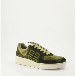 Givenchy, Schoenen, Heren, Groen, 44 EU, Suède, Groene Leren en Suède Manden