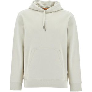 Boss, Sweatshirts & Hoodies, Heren, Beige, L, Katoen, Grafische Print Hoodie