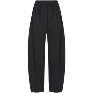 Alexander Wang, Broeken, Dames, Zwart, M, Zwarte Track Pants met Piping