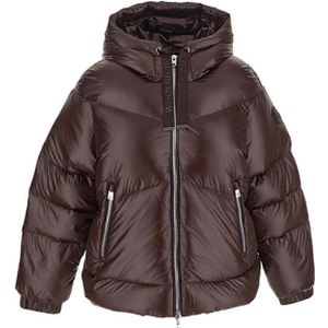 Woolrich, Jassen, Dames, Bruin, M, Stijlvolle Jassen voor Vrouwen