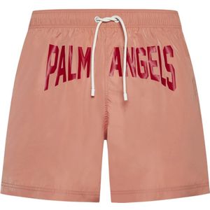 Palm Angels, Badkleding, Heren, Roze, S, Zee Logo Zwemshorts