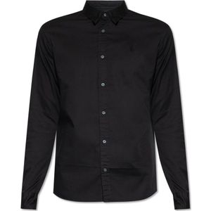AllSaints, Overhemden, Heren, Zwart, 2Xl, Katoen, ‘Hawthorne’ overhemd