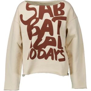 10Days, Sweatshirts & Hoodies, Dames, Veelkleurig, S, Relaxed Fit Sabbatical Beige Sweater