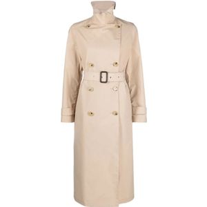 Mackintosh, Dubbelbreasted getailleerde trenchcoat Beige, Dames, Maat:S