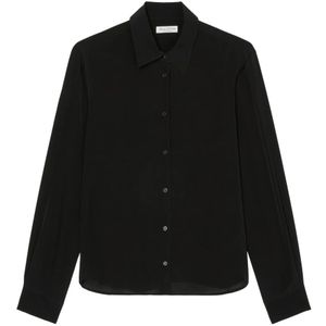Marc O'Polo, Blouses & Shirts, Dames, Zwart, M, Viscose blouse regular