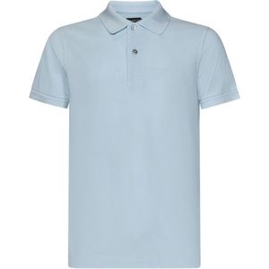Tom Ford, Tops, Heren, Blauw, XL, Katoen, Blauw Tennis Polo Shirt