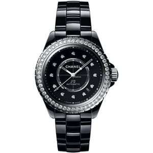 Chanel, Accessoires, Dames, Zwart, ONE Size, J12 Automatisch Zwart Keramisch Horloge