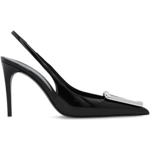 Saint Laurent, Schoenen, Dames, Zwart, 38 EU, Leer, ‘Avenue’ pumps