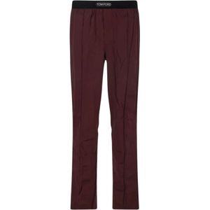 Tom Ford, Zijden Pyjamabroek Rood, Heren, Maat:XS