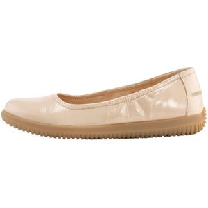 Nature Footwear, Schoenen, Dames, Beige, 41 EU, Crème Leren Ballerina Schoenen