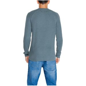 Calvin Klein Jeans, Truien, Heren, Groen, S, Katoen, Groene Katoenen Gebreide Trui