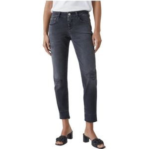 Closed, Donkergrijze Skinny Jeans - Gemaakt in Italië met Comfortabele Stretch Denim Grijs, Dames, Maat:W28