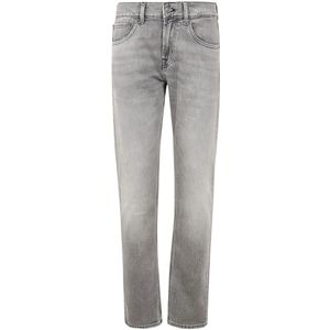 7 For All Mankind, Grijze Straight Growth Jeans Grijs, Heren, Maat:W34