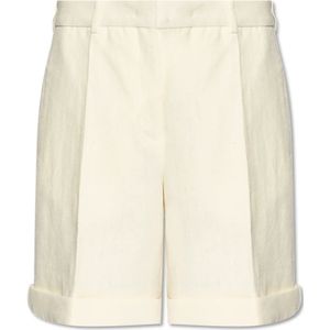 Jil Sander, Korte broeken, Dames, Beige, M, Katoen, Shorts met zakken