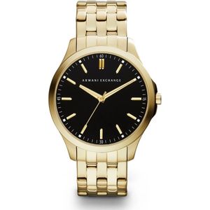 Armani Exchange, Accessoires, Dames, Geel, ONE Size, Gouden Hampton Roestvrijstalen Horloge