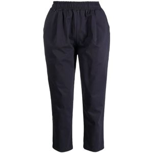 Family First, Blauwe cropped tapered broek Blauw, Heren, Maat:M