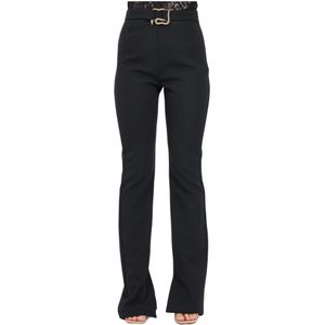 Just Cavalli, Zwarte Slang Gesp Broek Zwart, Dames, Maat:M