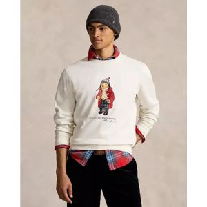 Ralph Lauren, Sweatshirts & Hoodies, Heren, Wit, L, Katoen, Polar fleece Polo Bear trui