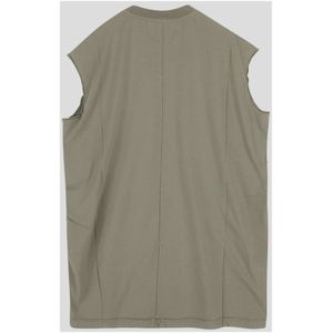 Rick Owens, Tops, Heren, Groen, S, Katoen, Katoenen Tarp T-shirt