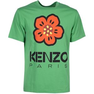 Kenzo, Groene Boke Flower T-Shirt Groen, Heren, Maat:S