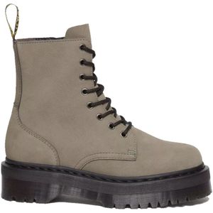 Dr. Martens, Schoenen, Dames, Grijs, 44 EU, Leer, Jadon Milled Nubuck Grijze Laarzen