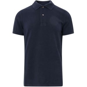 Tom Ford, Katoenen Polo Shirt met Logo Borduursel Blauw, Heren, Maat:2XL