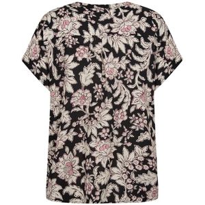 Soyaconcept, Blouses & Shirts, Dames, Veelkleurig, S, Bloemenprint V-hals shirt