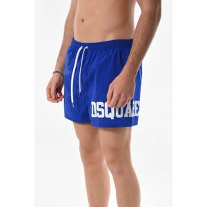 Dsquared2, Badkleding, Heren, Blauw, XL, Boxershorts met trekkoord tailleband