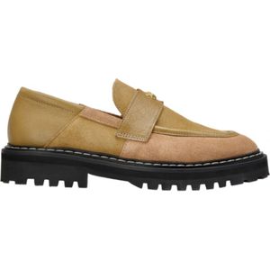 Claris Virot, Groene Suède Mocassin Mia 3138 Beige, Dames, Maat:38 EU