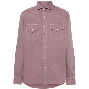 Brunello Cucinelli, Blouses Shirts Roze, Heren, Maat:L