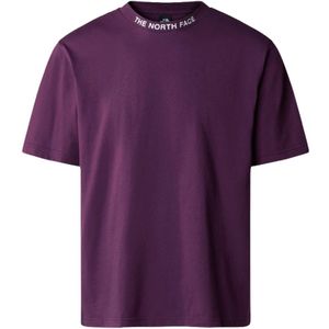 The North Face, Tops, Heren, Paars, XL, Katoen, Paarse Katoenen Heren T-Shirt Lente/Zomer 2024